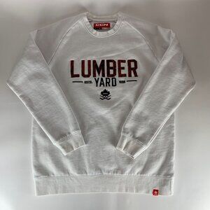 CCM Lumberyard White Crewneck Sweatshirt Mens Large